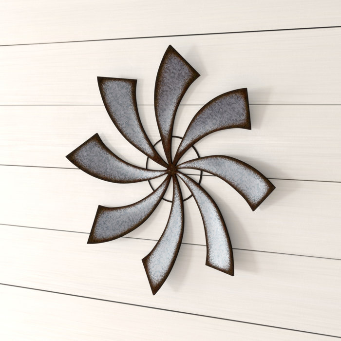 Gracie Oaks Chic Metal Fan Wall Décor & Reviews Wayfair